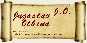 Jugoslav Olbina vizit kartica